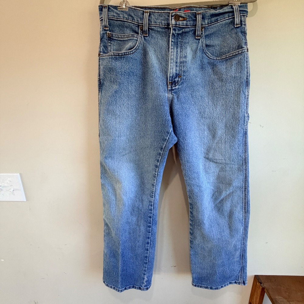 Dickies Carpenter Jeans Men 32X30 Medium Wash Relaxed Stretch Workwear Utility